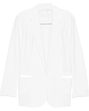 Norma Kamali Oversized Single-Breasted Blazer Jacket - Wit