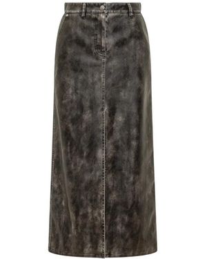 Palm Angels Midi Skirts - Gray