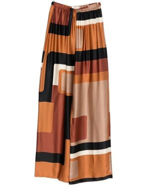 Faithfull the Brand Geometric-Print Palazzo Trousers - Orange