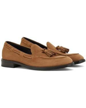 Canali Nubuck Tassel Loafer - Braun