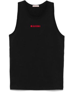 Marni Tops ,Zwart ,Katoen Stijlvolle Fashion Tanktop