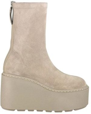 Vic Matié Schoenen ,Grijs ,Leer F20 Zeppa Stripy - Naturel