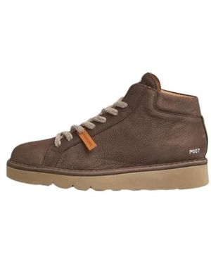Pànchic Lace-Up Boots - Marrone
