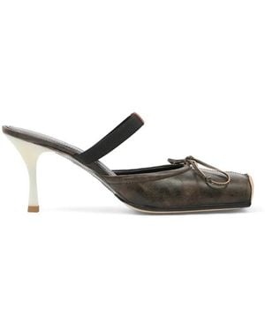 MM6 by Maison Margiela Heeled Mules - Black