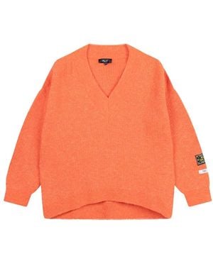 Alix The Label V-Ausschnitt Pullover - Orange