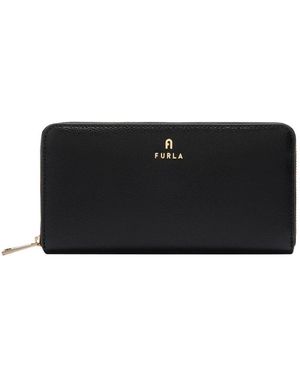 Furla Accessoires ,Zwart ,Leer Camelia Zip Around Xl Wallet