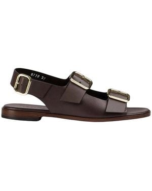 Doucal's Ledersandalen Mit Schnallen - Braun