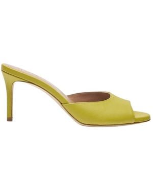 SCAROSSO Heeled Mules - Yellow