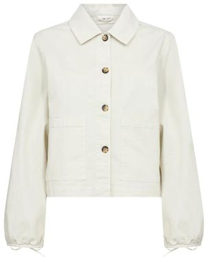 Cream Light Jackets - Bianco