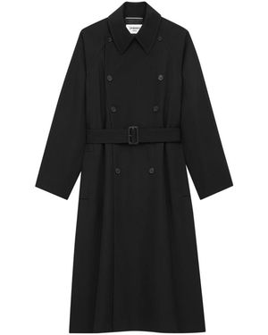 Saint Laurent Jassen ,Zwart ,Katoen Lange Jas