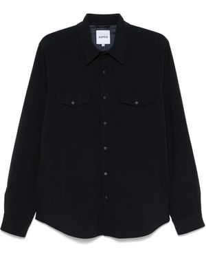 Aspesi Gepolsterd Flanellen Overshirt - Zwart