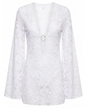 Oséree Kleedjes ,Wit ,Bridal O Lover Kant Kaftan