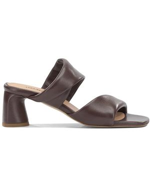 Halmanera Heeled Mules - Marrone