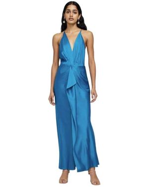 Jonathan Simkhai Blaues front drape kleid