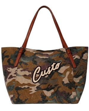 Custoline Tassen ,Veelkleurig ,Leer Tote Bag - Bruin