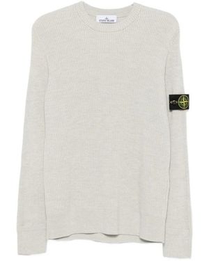 Stone Island Round-Neck Knitwear - White