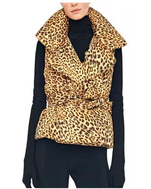 Norma Kamali Cheetah Patch Vest - Bruin