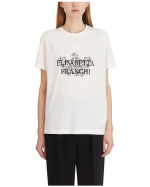 Elisabetta Franchi T-Shirts - Bianco