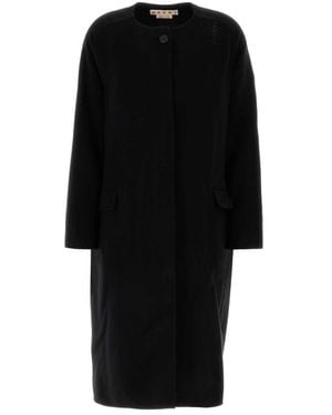 Marni Single-Breasted Coats - Negro