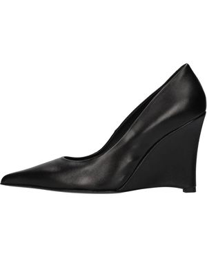 Pinko Schoenen ,Zwart ,Leer Met Hak
