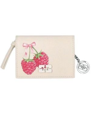 Ganni Accessoires ,Wit ,Leer Raspberry Card Holder - Roze