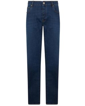 Moorer Straight Fit Jeans - Blue