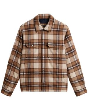 Woolrich Check Alaskan Hemdjacke - Braun