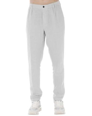 04651/ A trip in a bag Slim-Fit Trousers - Grey
