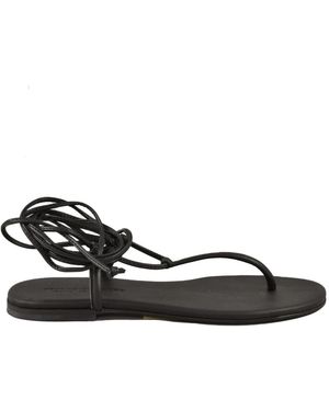 SKILLS & GENES Flat Sandals - Black