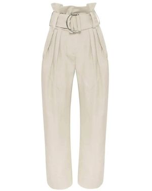 JW Anderson Hoge Taille Broek Met Riem - Naturel