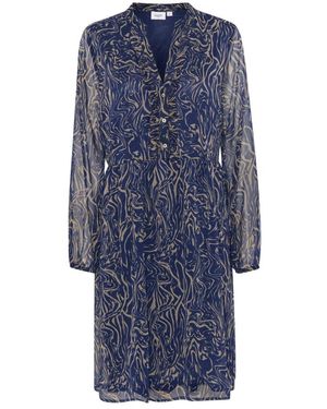 Saint Tropez Kleedjes ,Blauw ,Valerie Sz V-N Jurk