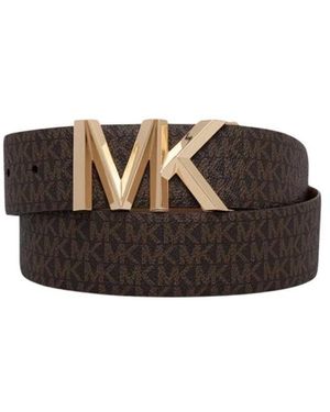 Michael Kors Wendbarer Monogramm-Gürtel Aus Leder - Braun