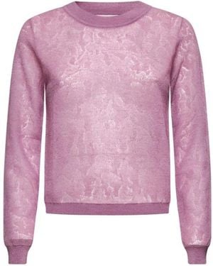 Silvian Heach Round-Neck Knitwear - Rose