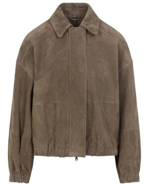 Brunello Cucinelli Leather Jackets - Green