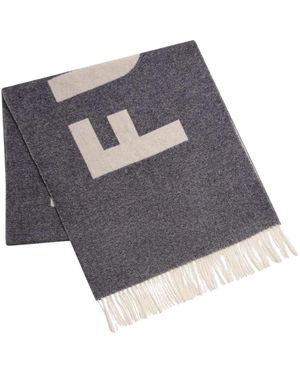 Fusalp Accessoires ,Blauw ,Wol Oversized Sjaal - Grijs