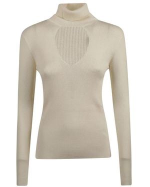 P.A.R.O.S.H. Leila Turtle Neck Sweater - Naturel