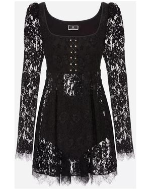 Elisabetta Franchi Short Dresses - Black