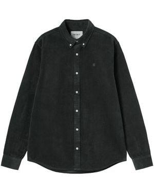 Carhartt Overhemden ,Zwart ,Katoen/S Madison Cord Shirt