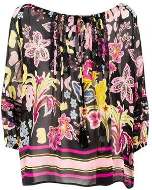 Ermanno Scervino Blumenmuster Spitzen Detail Hemd - Mehrfarbig