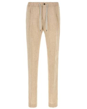 PT Torino Slim-Fit Trousers - Natural