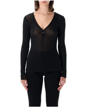 James Perse Serafino Novelty Top - Schwarz