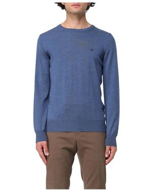 Brooksfield Rondgebreide Trui - Blauw