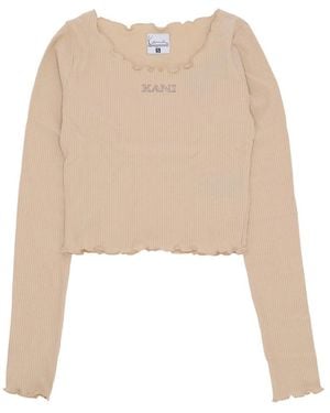 Karlkani Long Sleeve T-Shirts - Natural