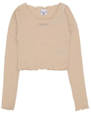 Karlkani Long Sleeve Tops - Naturel
