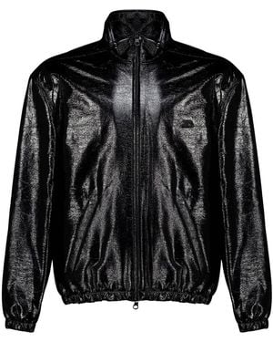 Courreges Vinyl Tracksuit Jacket - Schwarz