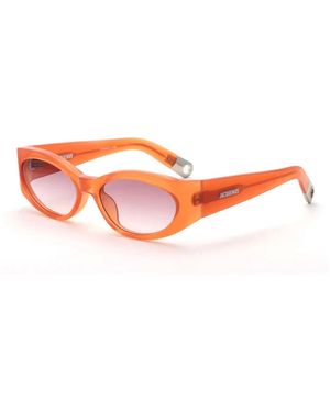 Jacquemus Weibliche Ovale Bernsteinrosa Sonnenbrille - Orange