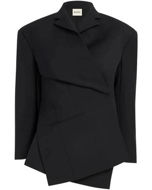 KHAITE Palto Wikkel Blazer Jas - Zwart