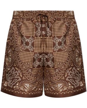 Amiri Korte Broeken ,Bruin ,Zijde Korte Broek