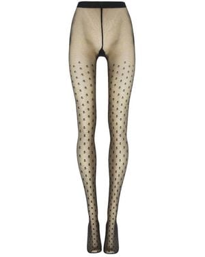 Wolford Ondergoed ,Zwart ,Wol Blossom Tights - Naturel