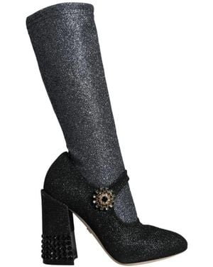 Dolce & Gabbana Glitzer Mary Jane Pumps - Schwarz